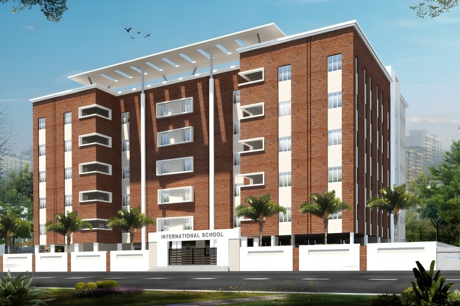 National Premium School Puppalaguda Hyderabad campus building — CBSE and Cambridge school